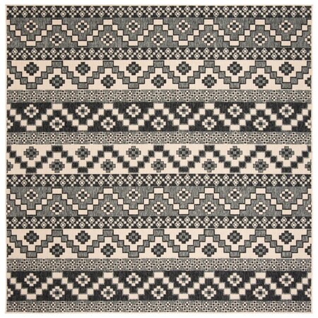 Safavieh 6 ft. 7 in. x 6 ft. 7 in. Veranda Square Power Loomed Area Rug Grey & Beige VER095-3435-7SQ